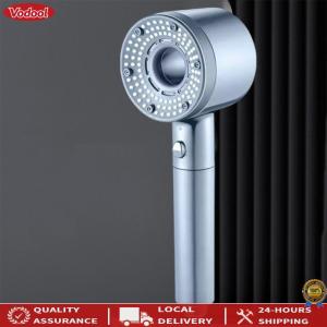 [Vodool Tool] Pressurized Hand Shower with Hose & Filter Rainfall Shower Head One-Touch Stop Water Saving Shower Mixer Bathroom Accessories