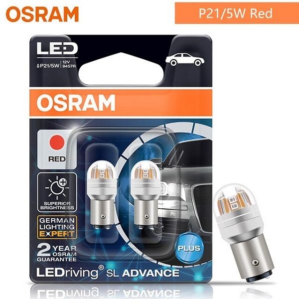 Đèn hậu (phanh, stop) Led Osram S25 P21/5 - Bảo hành 2 năm