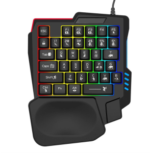 14-Key Mechanical Feel Gaming Keyboard Programmable One Hand keypad with Ergonomic Designing and Backlight