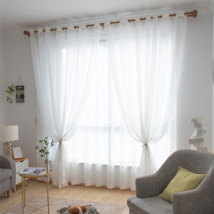 MOJO ส่งเร็ว ม่านโปร่ง ม่านโปร่งแสง ผ้าม่านมินิมอล ผ้าม่านประตู ผ้าม่านผ้าโปร่ง ผ้าม่านตาไก่ ผ้าม่านโปร่งแสง ผ้าโปร่งลายริ้วขาว สไตล์มินิมอล