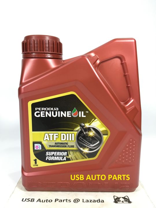 Original Perodua Atf Diii Automatic Transmission Fluid Gear Oil Litre Myvi Alza Axia Kancil