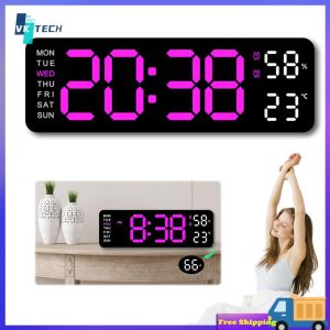 Smart Digital Alarm Clock with USB Charging and Large Display for Bedroom and Workspace