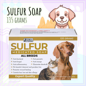 FASHION- Anti-dandruff itch fungal and anti bacterial Prolific Tails Sulfur Medicated Soap 135g for Cats & Dogs
