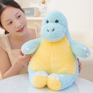 JOJO CASTLE Cute Soft Candy Dinosaur Plush Toy Sleeping Doll for Girls Childrens Birthday Gift Pacifying Cuddly Dinosaur Dolls