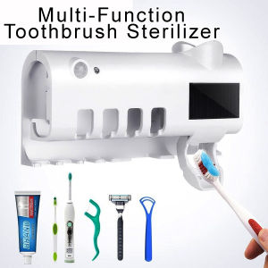 Toothbrush Sanitizer Rechargeable Solar Power UV Disinfection Wall Mounted Toothbrush Holder