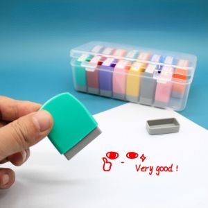MNTT Student Children Elementary School Teacher Self Inking Time Saving Teacher Aids Encouragement Stamps Performance Reviews Stamps Commentary Seals Reward Stamps