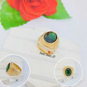 CINCIN COWO TITANIUM    BULAT DIAMOND OVAL LIST DESAIN MOTIF FASHION ANTI KARAT DAN ANTI LUNTUR (COD)