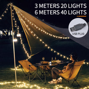 LED String Lights 3m6m Round Fairy Lights Home Christmas Wedding Party Decorations USB Interface Outdoor Tent Garden Lights Crystal Ball Lights Room Lights