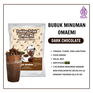 Bubuk Minuman Omaemi {DARK COKLAT} / {DARK CHOCOLATE} 1kg / Jual Bubuk Minuman Aneka Rasa