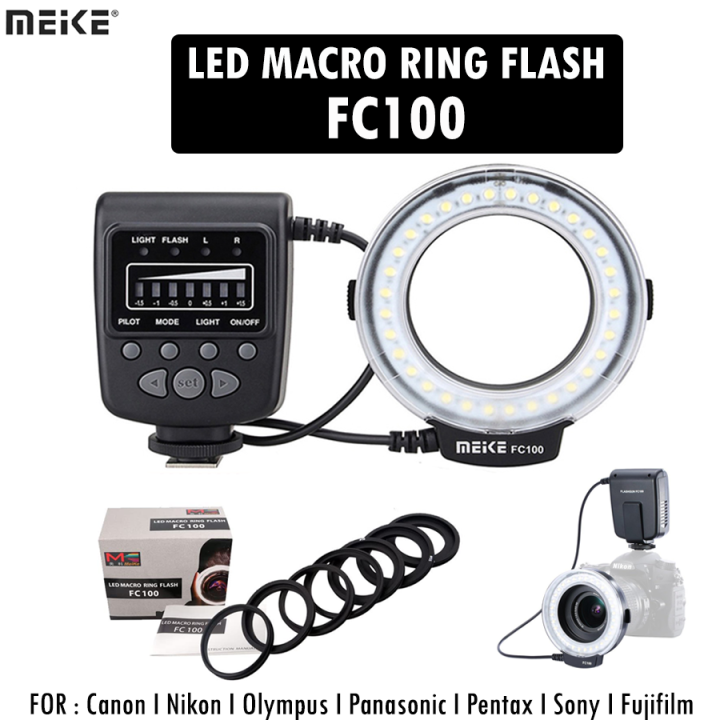 Meike FC100 LED Macro Ring Flash สำหรับกล้อง DSLR และ Mirrorless ...