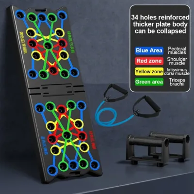 Push Up Board Multi-Functional 12-in-1 Strength Training System Solid Arm Fat Burning Exercise Board for Home Workout