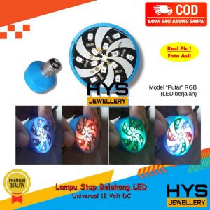 [COD] Lampu Rem Stop Belakang Kedip Variasi Stoplamp Universal Motor Beat Vario Mio Nmax Dsb 12 Volt DC