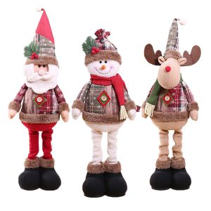 60cm Christmas Dolls Big Size Santa Claus Snowman Elk Toys Xmas Figurines Christmas Gift for Kid Xmas Tree Ornament