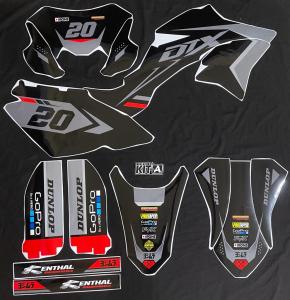 Stiker NEW DTRACKER decal setiker NEW DTRACKER stiker motor MOTIF HITAM ABU SIMPLE D-A4-307