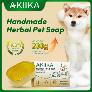 【Buy 1 Take 1】Akiika Herbal Pet Soap 200g for Dogs and Cats 100% Natural Handmade Sterilization Anti-Parasitic Deodorization