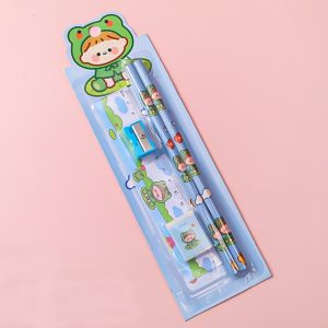 ZALINDO  Mini Stationery Alat Tulis Set Mini Stationary Set Alat Tulis 5 in 1 Karakter