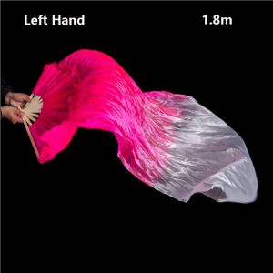 YYLINGX Gradient Color Belly Dancing Fan Kid Women Multicolors Long Imitation Fan Sell 180cm Rayon Silk Fans Dance Accessories