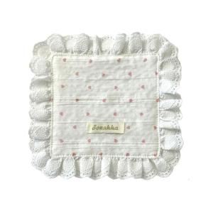 Delicate Flounced Edges Laces Table Mats for Anniversary Celebration Party Decors Soft Fabric Gift Set