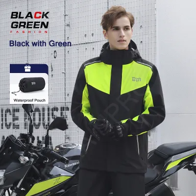 RAINPRO Motorcycle Raincoat Suit – Heavy-Duty Rainproof Reflective 2-Piece Gear for Delivery & Outdoor Use