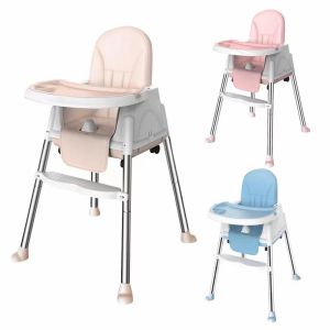 BOY TOOLS - Foldable High Chair Booster Seat For Baby Dining Feeding Adjustable Height & Removable Legs