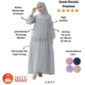 Floline Ols - Maxi Nuraini / Baju Gamis Wanita / Fashion Wanita