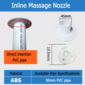 Direct-Through Nozzle for Pools ABS Material UV-Resistant Durable 1.5 / 2.0 Inches Two Specifications