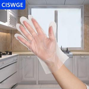 [COD] CISWGE 60 cái hộp Cao Su Miễn Phí Găng Tay TPE Găng Tay Dùng Một Lần Trong Suốt Không Trượt Axit Làm Việc An Toàn Thực Phẩm Cấp Hộ Gia Đình Làm Sạch Găng Tay