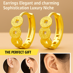 Crushed ice earring transfer ear buckle