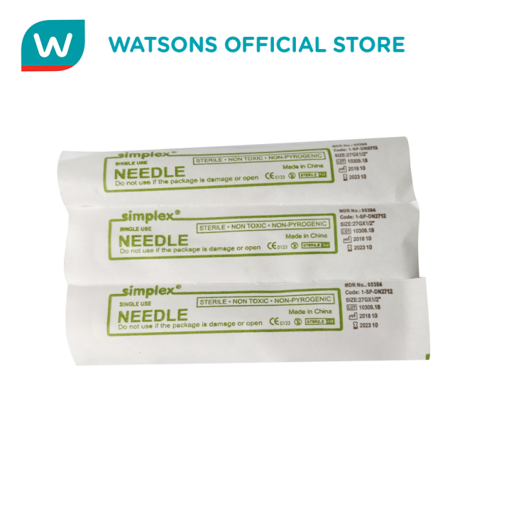 SIMPLEX Disposable Needle G27X1/2" 1 Needle per piece | Lazada PH