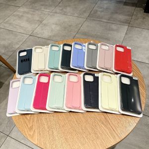 Shockproof Soft Liquid Silicone Kickstand Case For iPhone 16 15 Pro Max 14 13 12 17 Skin Fleece Phone Cover with Retail Package