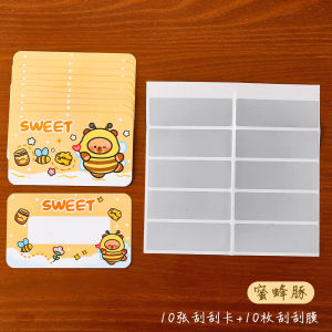 【SG】【20pcs/bag】Creative DIY Scratch Surprise Reward Capybara & Cute Cartoon Card for Gift Birthday Party for Kids/Adult