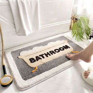 Bathroom mat Floor Mat Absorbent Bathroom Carpet Rug Anti-slip Door Mat Entrance Doormat bathroom mat doormat thick fabric soft fur Foot mat floormat bathroom rainbow bath mat anti slip mat Home Decor