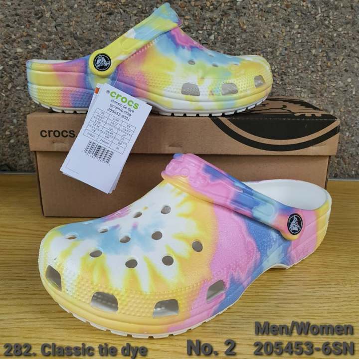 Pastel tie dye online crocs womens