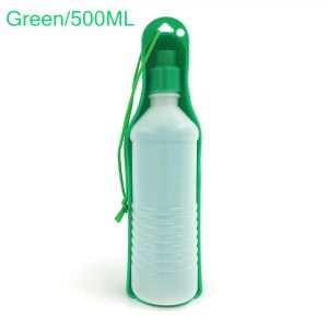 500ml Dog Water Bottle Folding Drinker Portable Water Bottle Pet Outdoor Travel Drinking Water Feeder Bowl Drinker Feeder Travel Water Bottle For Cat Dog