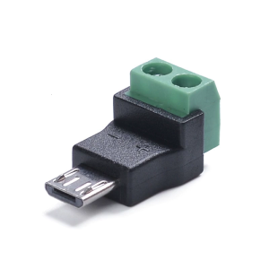 2Pin Terminals Charging Adapters With MicroUSB Plugs 5V Output Connectors For Tablets Fan Plastic Housing
