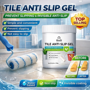 Tile Anti Slip Gel Transparent Invisible Non Slip Coating Bathroom Kitchen Floor Paint Waterproof Epoxy Tile Surface Solution Mosaic Ceramic Floor Protection Liquid Helps Support Everyday Floor Grip