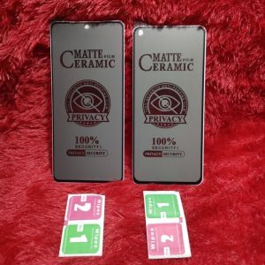 TG Tempered Glass Ceramic Anti SPY Realme C3 Anti Gores Privacy Matte Anti Spy
