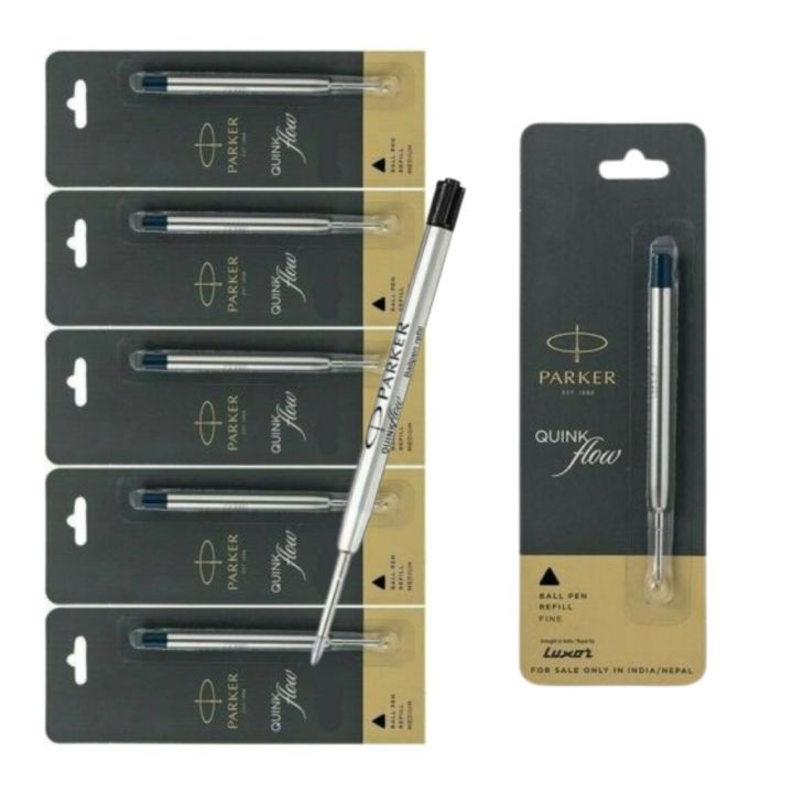 COD Parker QuinkFlow Ink Refill for Ballpoint Pens Medium Point Black