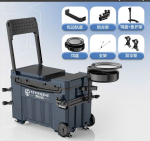 thùng câu đài nội địa 32L có bánh xe kèm phụ kiện siêu tiện lợi vip