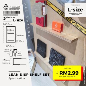 Lean Display Shelf | Wooden display board | DIY cafe menu stand | album showcase | Papan | Kiam Hing
