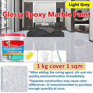 GOOTI 2026 Upgrade High Gloss Epoxy Sand Paint For Flooring Colored Sand Resin Self-Leveling Wear-Resistant Imitation Marble Stone Cement Concrete
