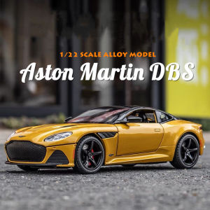 【MagicT】1:22 Scale Aston Martin DBS Alloy Car Model W/ Light & Sound & Pull Back Effect Die Cast Cars Gifts Collections For Boys