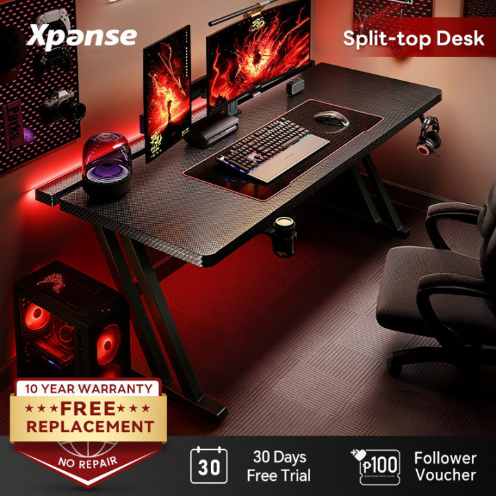【30 Day Free Trial】Xpanse Segmented Computer Table Gaming Desk Office ...