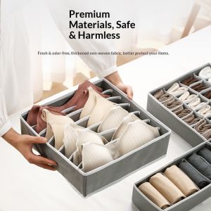QIHUISHI Foldable内衣hộp lưu trữ với ngăn cho áo ngực vớ đồ lót Tổ Chức-Thiết kế đơn giản hiện đại