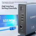 USB C Docking Station ORICO Type-C USB Trung Tâm 15-In-1 Đa Chức Năng Docking Station Hỗ Trợ M1 Macbook 5Gbps Truyền Dữ Liệu HDMI 4K 60Hz Truyền Tải Âm Thanh Rj45 PD3.0 100W Cung Cấp Điện dành Cho Máy Tính Xách Tay Type-C Máy Tính Xách Tay Windows 8/10, đ. 