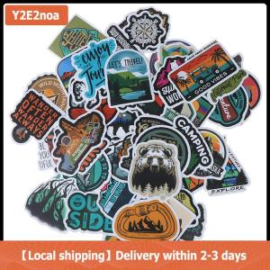 【Local shipping】 [Mecola] 50Pcs Camping Landscape Sticker Outdoor Adventure Suitcase Laptop Guitar Sticker