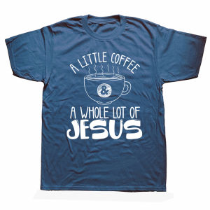 Funny Coffee Art Pure Cotton Funny Graphic T-Shirt Short Sleeve Humor Streetwear Tee Loose Fit Clothing for Men And Women