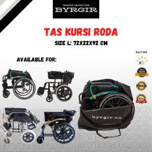 BYRGIR Tas Sarung Cover Kursi Roda Lipat Travel Premium Minimalis Mudah Dibawa Penyimpanan Dan Parktis Bag Wheelchair Wheel Chair Traveling Untuk Berpergian Umroh Haji