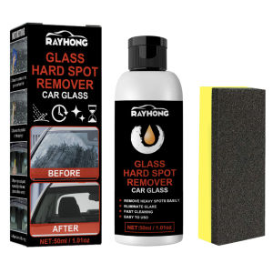 Car Glass Oil Film Remover Polishing Coating Paste Set with Cleaning Sponge Windshield Rainproof Anti-fog Maintenance Agent