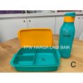 Tupperware Cool Teen Jolly Tup Lunch Set /Set Bekal / Kid Kids Bento Tapau Bentgo Box Beg / Bag Food Container. 